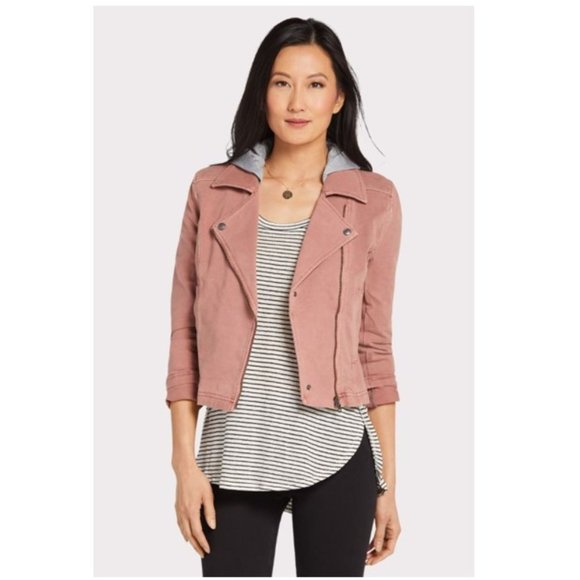 Evereve Jackets & Coats | Evereve Marrakech Hooded Monica Moto Jacket | Poshmark